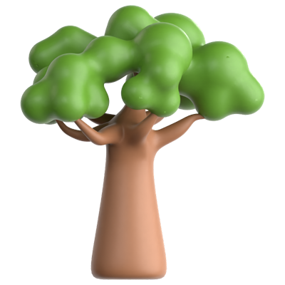 Baobab Tree 3D Icon 3D Graphic