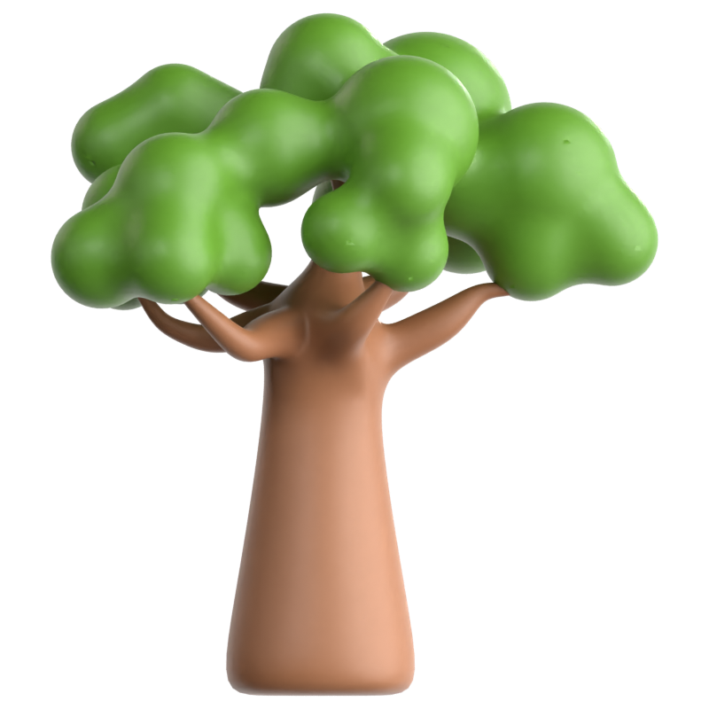 Baobab Tree 3D Icon 3D Graphic