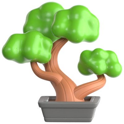 Bonsai 3D Icon 3D Graphic