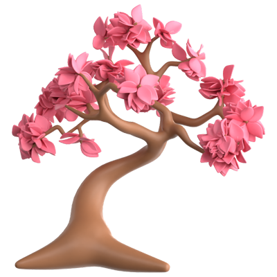 Cherry Blossom Tree 3D Icon 3D Graphic