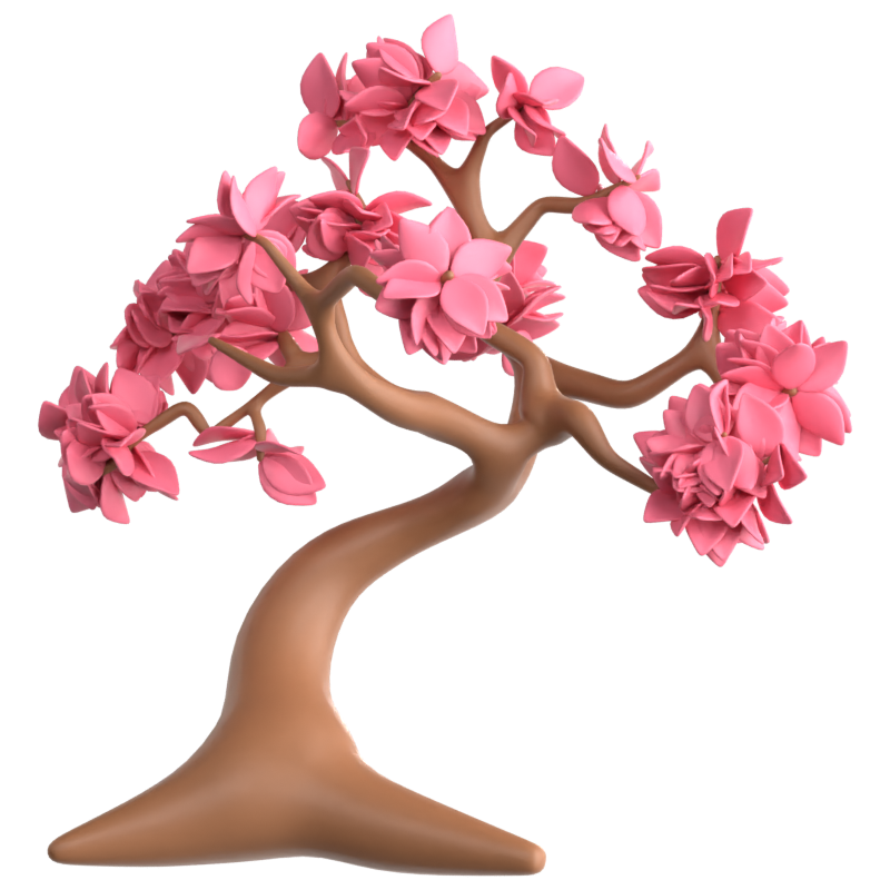 Cherry Blossom Tree 3D Icon 3D Graphic