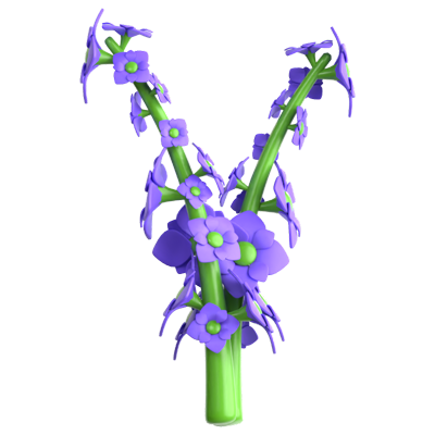 lavendel 3d-symbol 3D Graphic