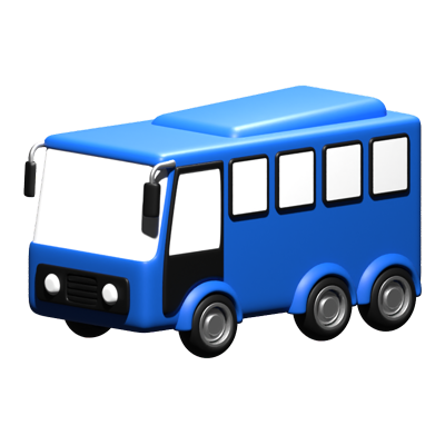 icono bus 3d 3D Graphic