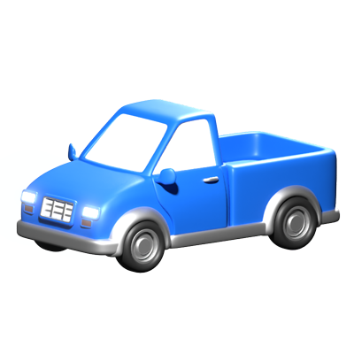 Pickup Car 3D Icon 3D Graphic