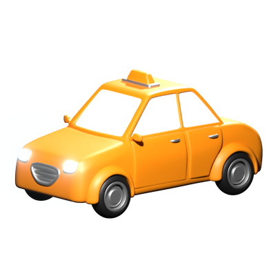 Taxi 3D Icon 3D Graphic