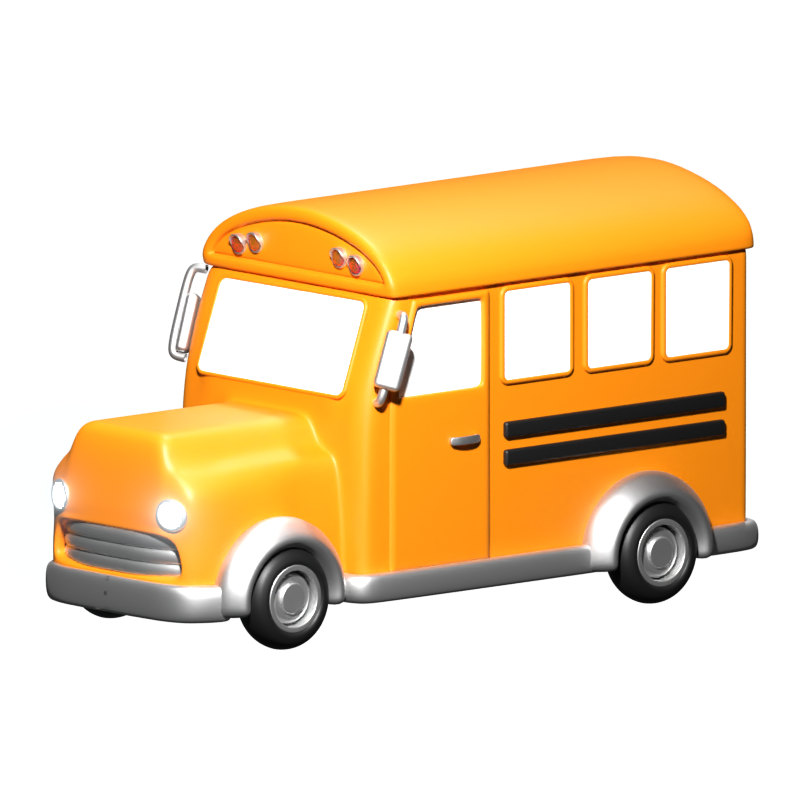 School Bus 3D Icon