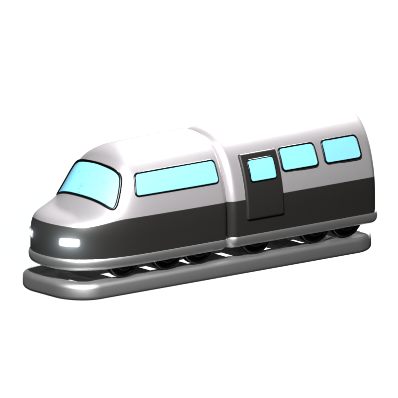 列車の3Dアイコン 3D Graphic