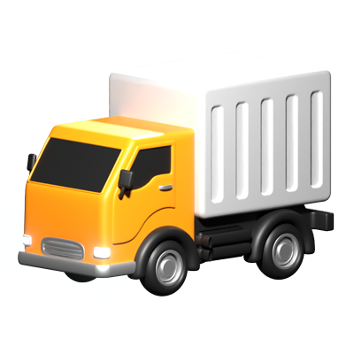 Cargo Truck 3D Icon 3D Graphic