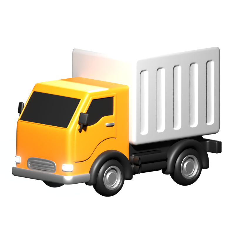 Cargo Truck 3D Icon 3D Graphic