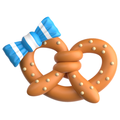 Pretzel 3D Icon 3D Graphic