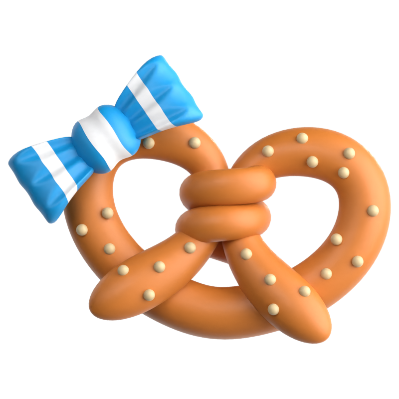 Brezel 3D-Symbol