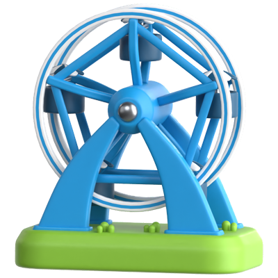 Ferris Wheel 3D Icon 3D Graphic