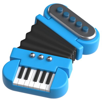 Accordion 3D Icon 3D Graphic