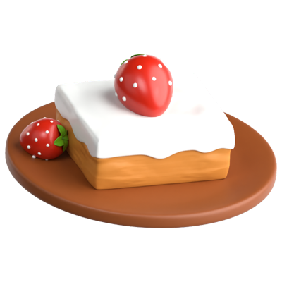 Tarta Tres Leches Icono 3D 3D Graphic