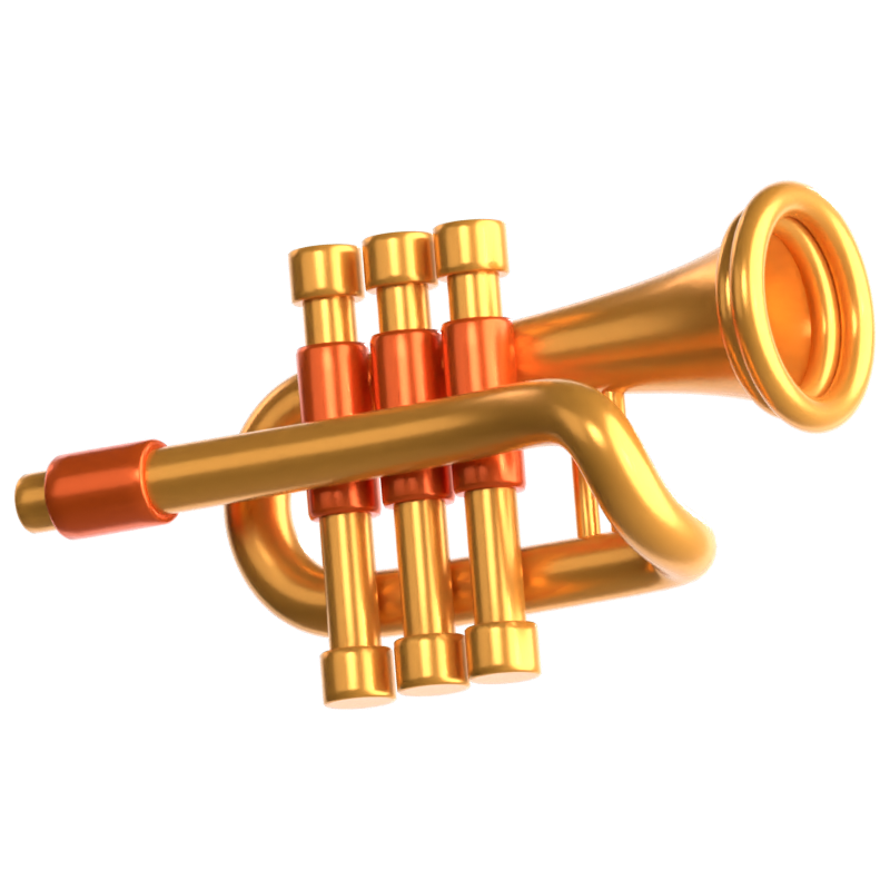 Trumpet 3D Icon 3D Graphic