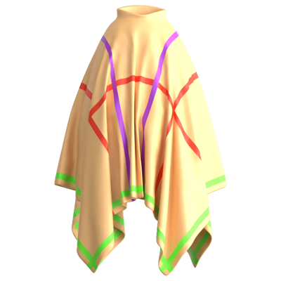 Poncho Icono 3D 3D Graphic