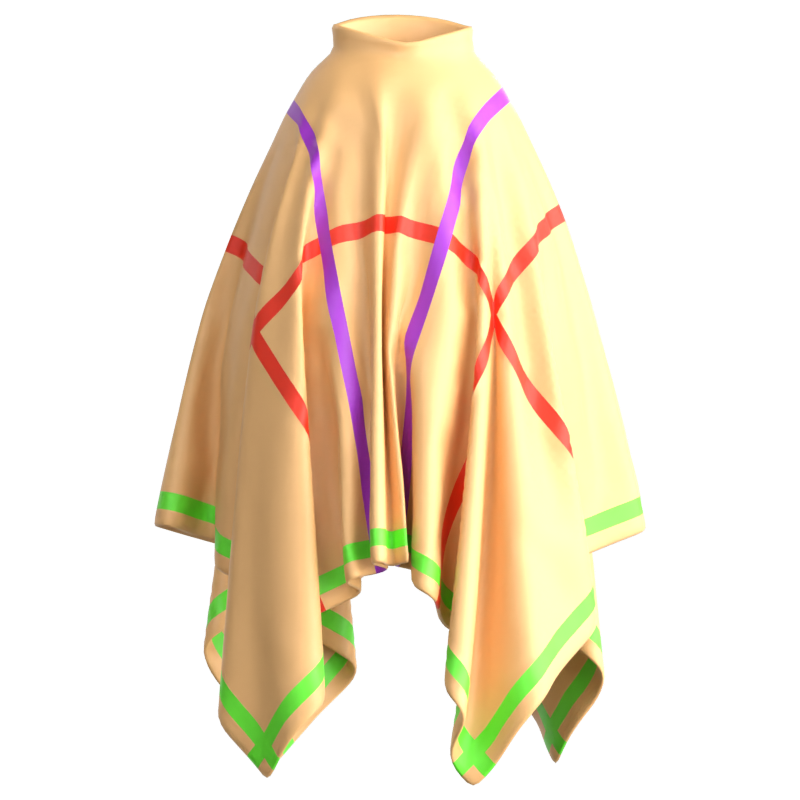 Poncho 3D-Symbol 3D Graphic