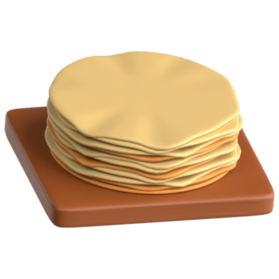 Tortilla Icono 3D 3D Graphic