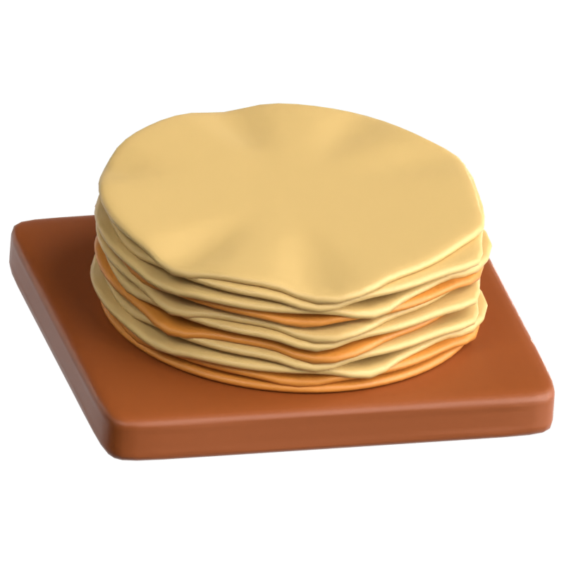 Tortilla Icono 3D 3D Graphic