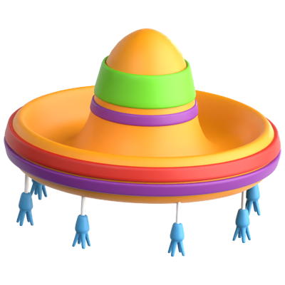 Sombrero 3D Icon 3D Graphic