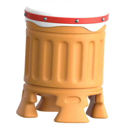 Huehuetl Drum 3D Icon 3D Graphic