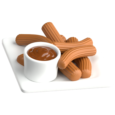 Churros 3D-Symbol 3D Graphic