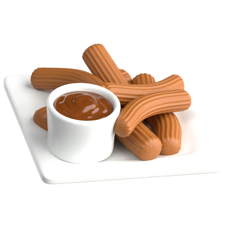 Churros 3D Icon 3D Graphic