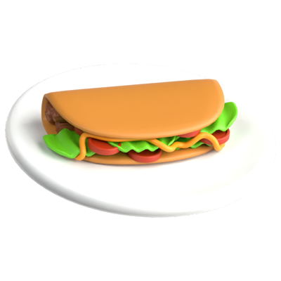 Tacos 3D-Symbol 3D Graphic