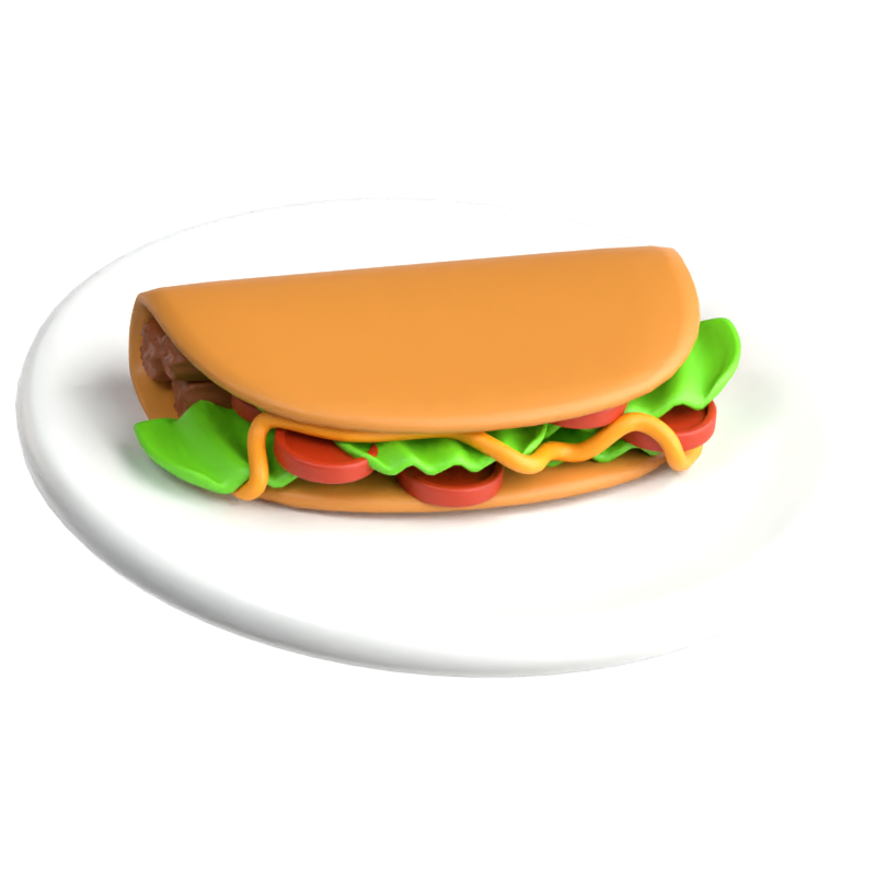 Tacos 3D Icon