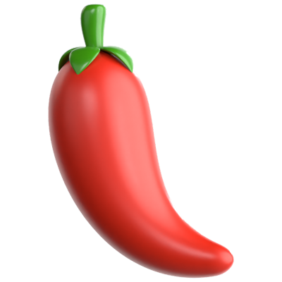 Chilli Pepper 3D Icon 3D Graphic