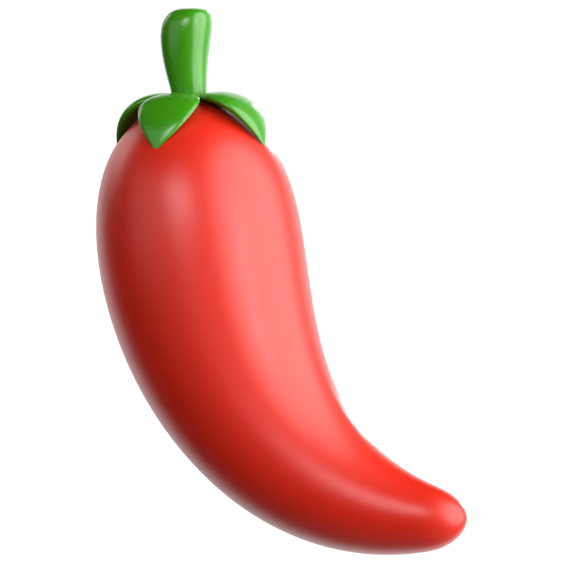 Chilli Pepper 3D Icon 3D Graphic