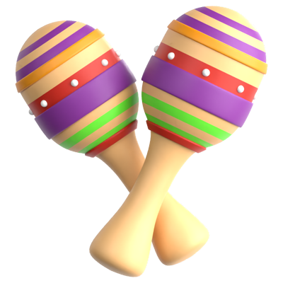 Maracas 3D-Symbol 3D Graphic