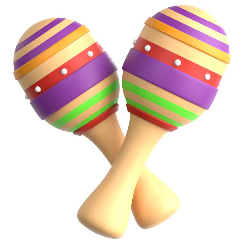 Maracas Icono 3D 3D Graphic