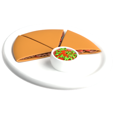 Quesadillas Icono 3D 3D Graphic