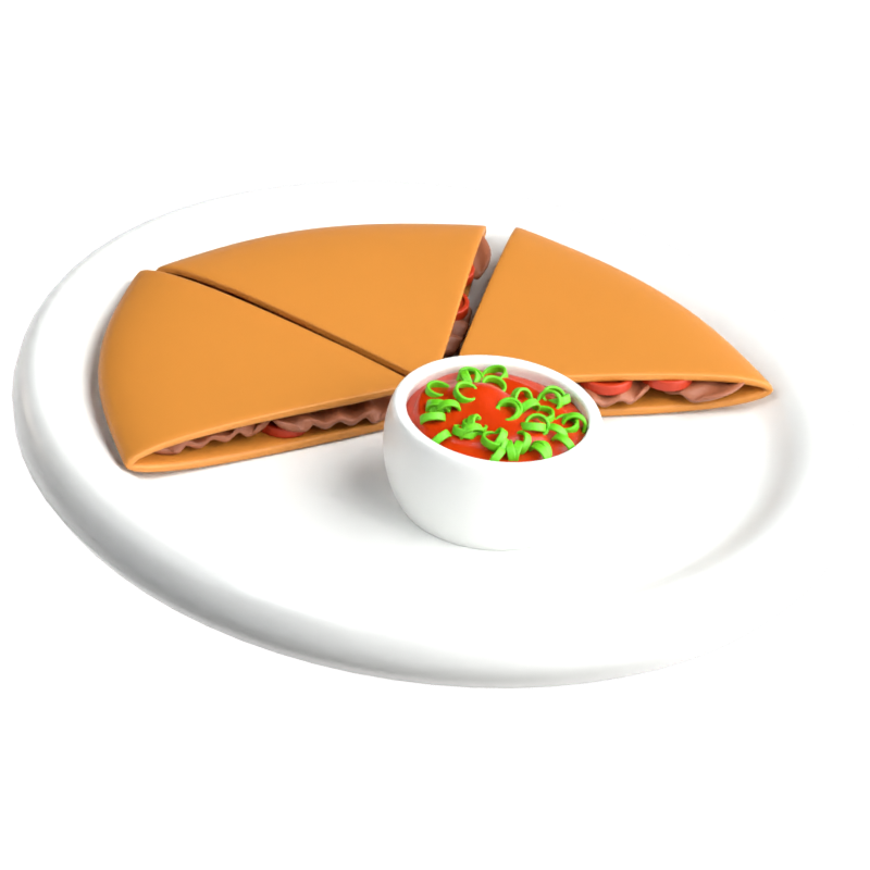 Quesadillas Icono 3D 3D Graphic