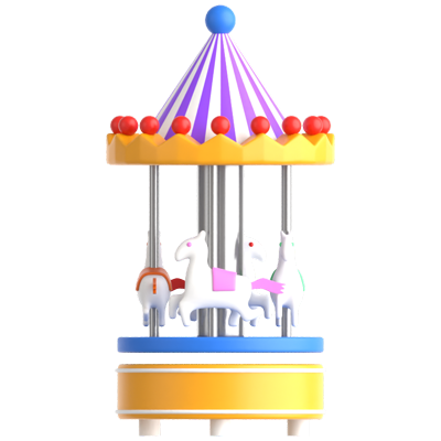 Mini Carousel 3D Icon 3D Graphic