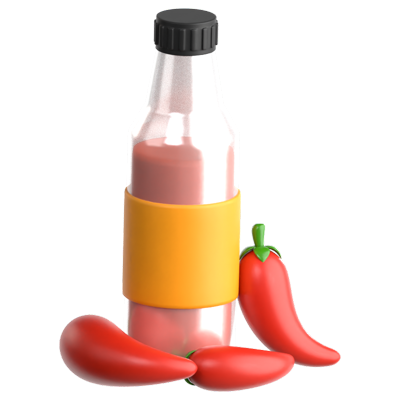 Hot Sauce 3D Icon 3D Graphic