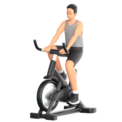 Spin Bike 3D Icon 3D Graphic