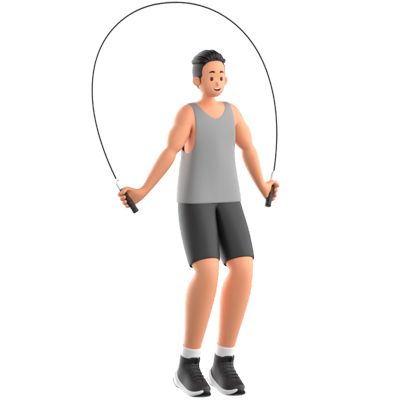 Skipping Jump Rope 3D Icon 3D Graphic