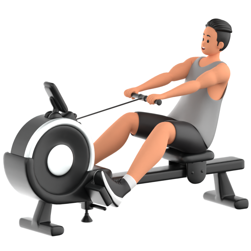 Rowing Machine 3D Icon 3D Graphic