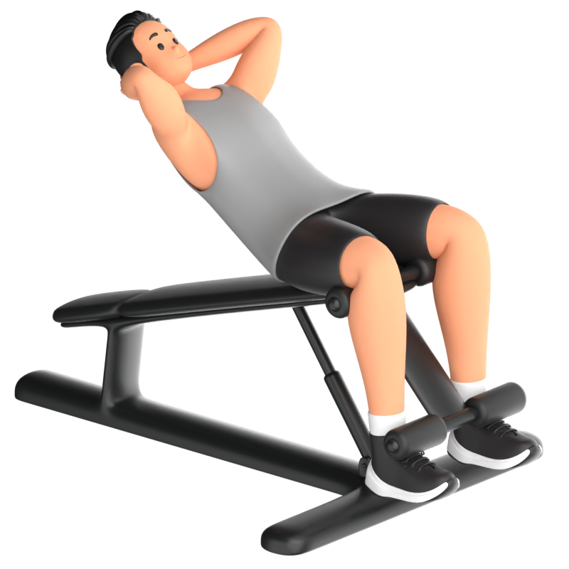 Abdominal Bench 3D Icon 3D Graphic