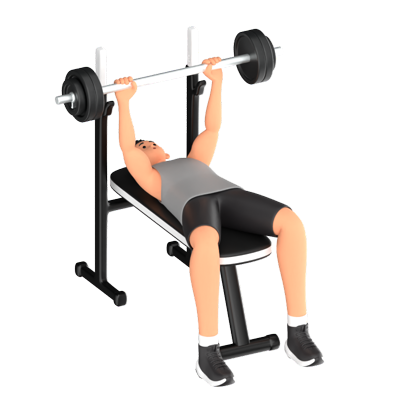 Bench Press 3D Icon 3D Graphic