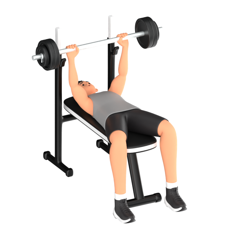 Bench Press 3D Icon