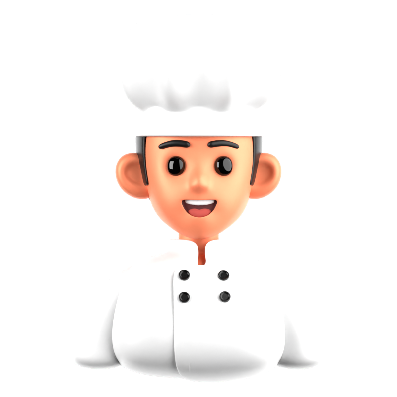 Chef Icono 3D 3D Graphic