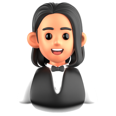 Waiter 3D Icon 3D Graphic