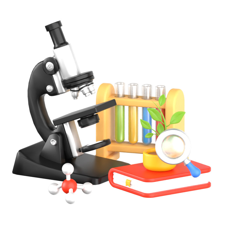 Icono 3D de biología