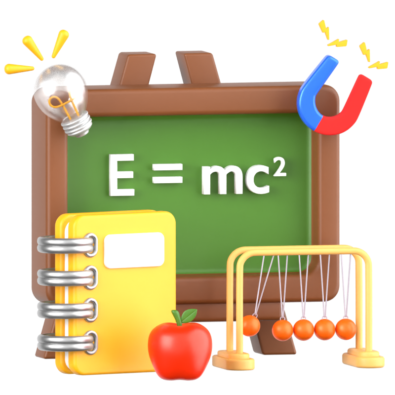 Physik 3D-Symbol 3D Graphic