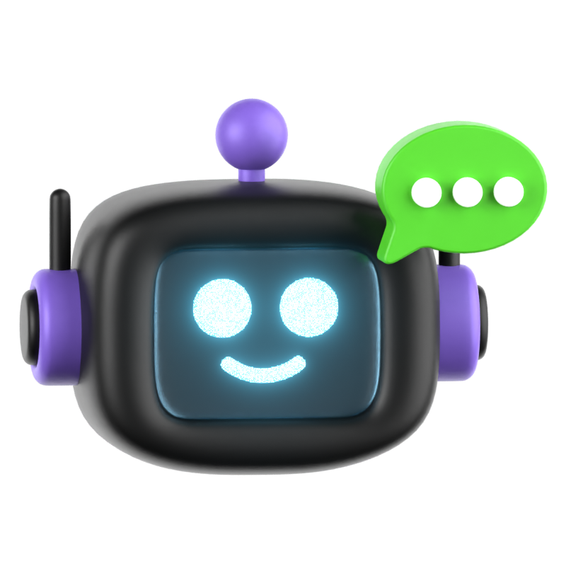 Ícone 3D do Chatbot Marketing