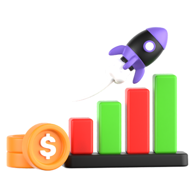 Marketing Growth 3D Icon 3D Graphic