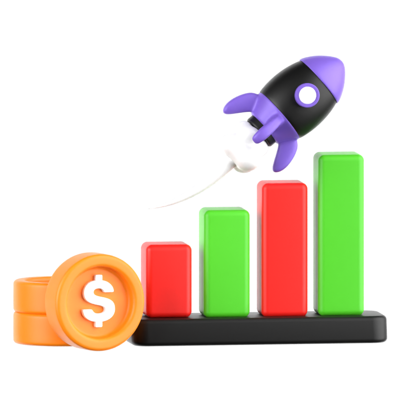 Marketing Growth 3D Icon 3D Graphic